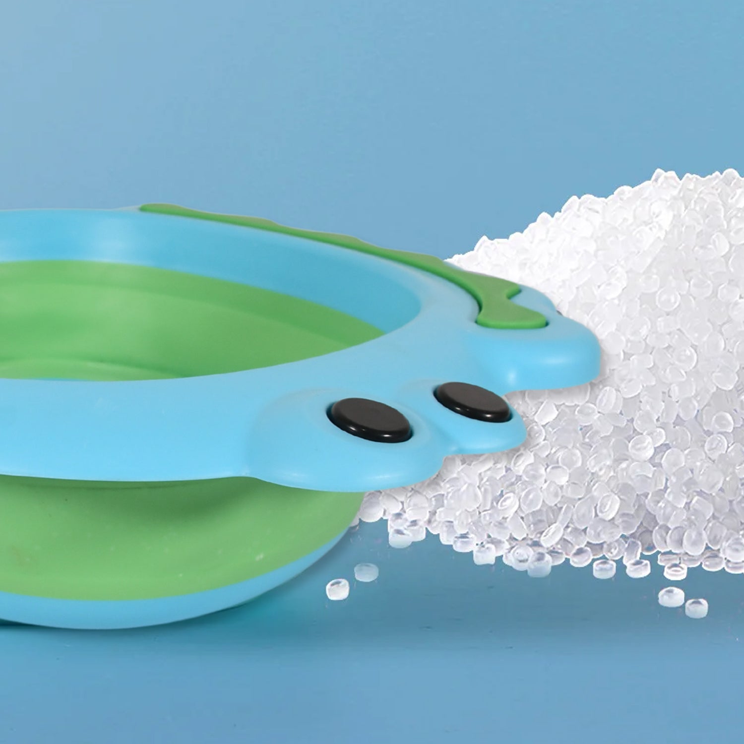 Frog Shape Foldable Baby Wash Basin, Space-Saving Lightweight Face Washing Tub (33×31cm / 1 Pc) Frog Shape Foldable Baby Wash Basin, Space-Saving Lightweight Face Washing Tub (33×31cm / 1 Pc)